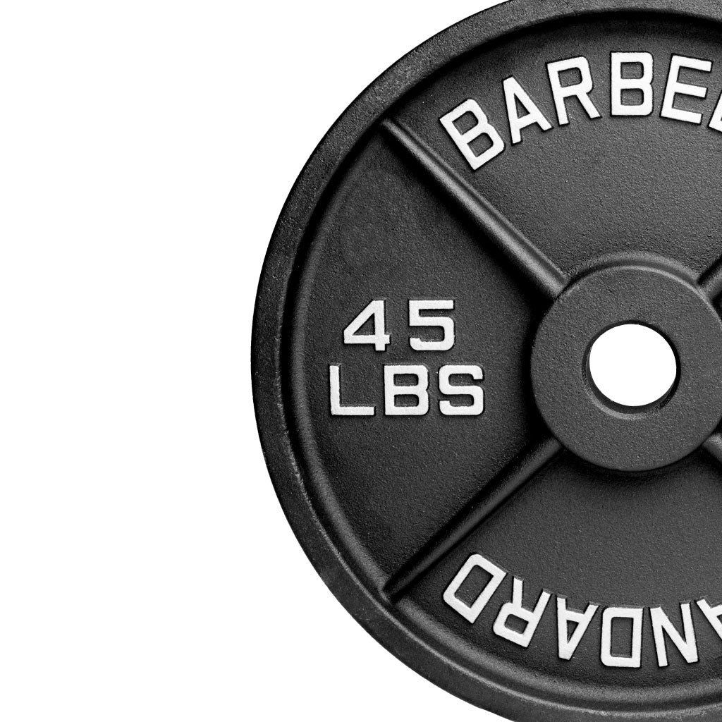 Barbell Standard 45 lb cast iron Olympic weight plate for strength training and home gym equipment