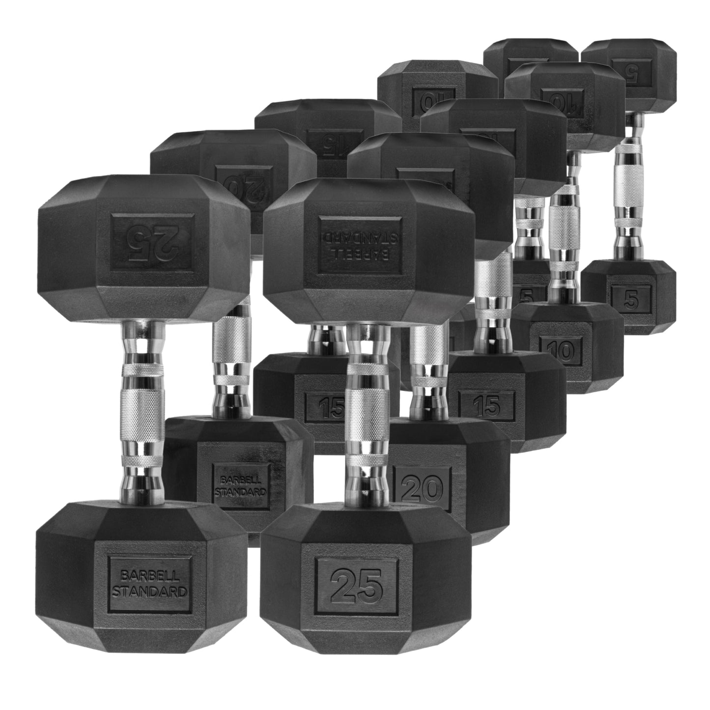Rubber Hex Dumbbell Sets