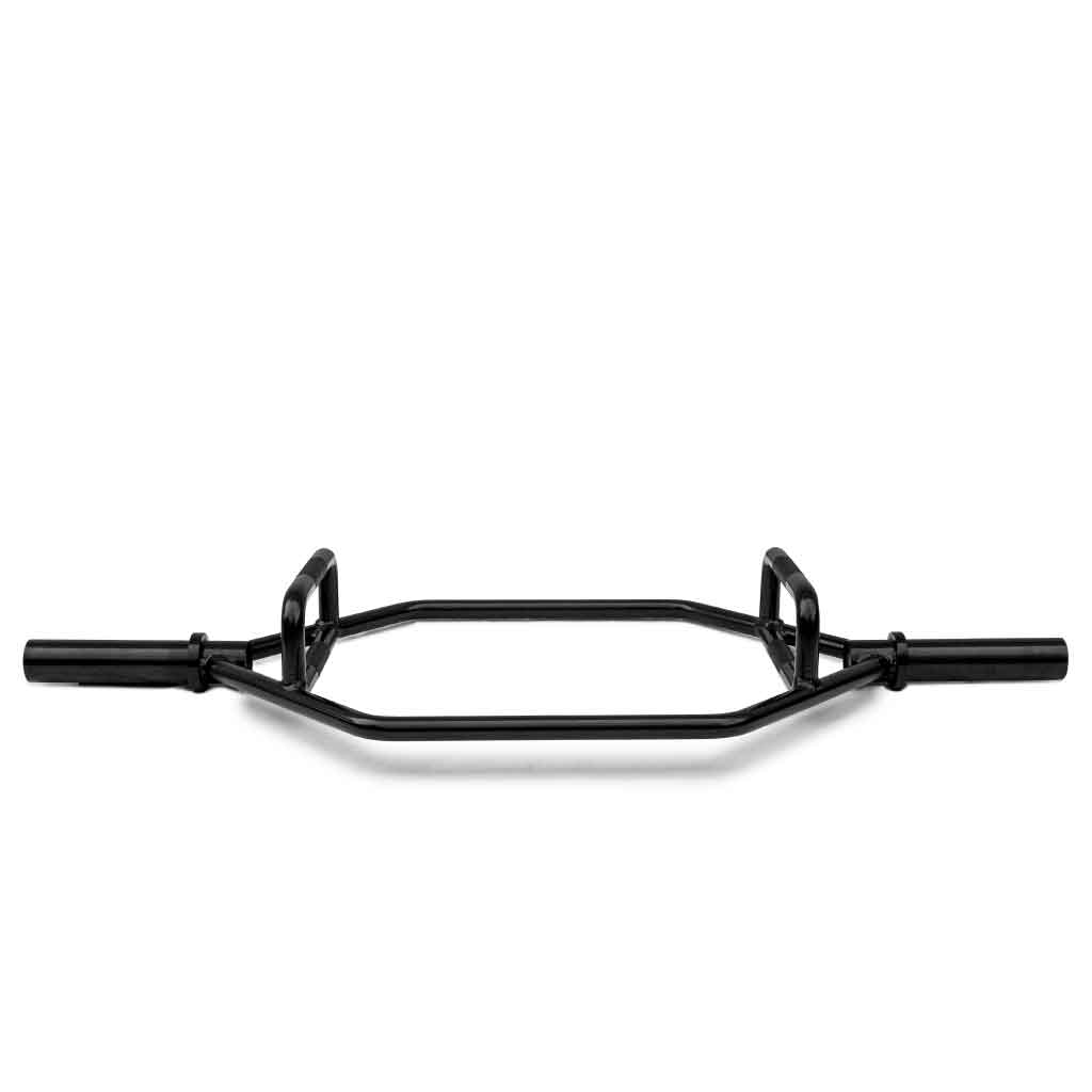 Barbell Standard hex trap bar with raised handles and black powder-coated finish