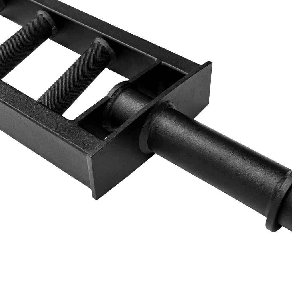Close-up of Swiss Multigrip Bar welded joints and knurled handles showing heavy-duty construction