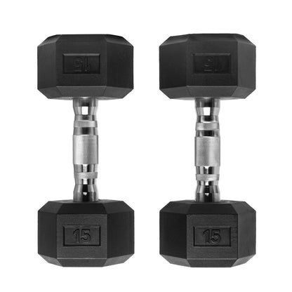 Rubber Hex Dumbbells