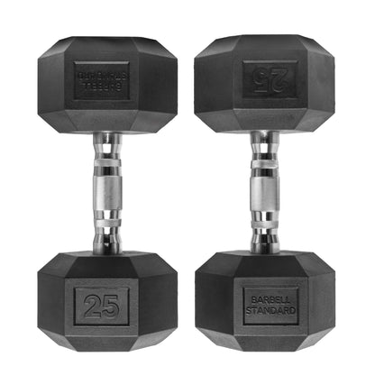 Rubber Hex Dumbbells