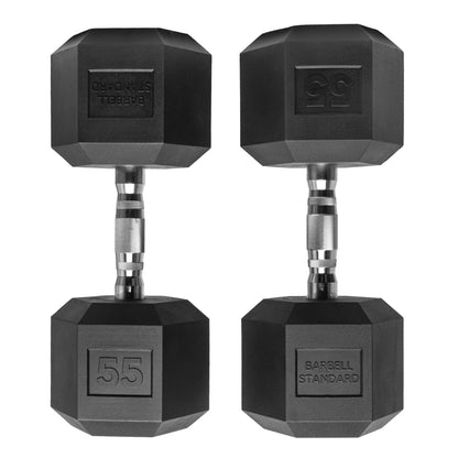Rubber Hex Dumbbells