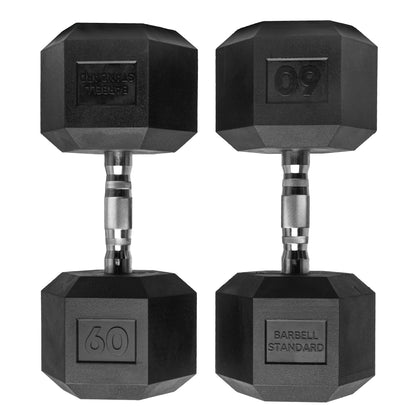 Rubber Hex Dumbbells