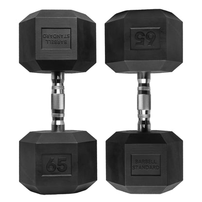 Rubber Hex Dumbbells