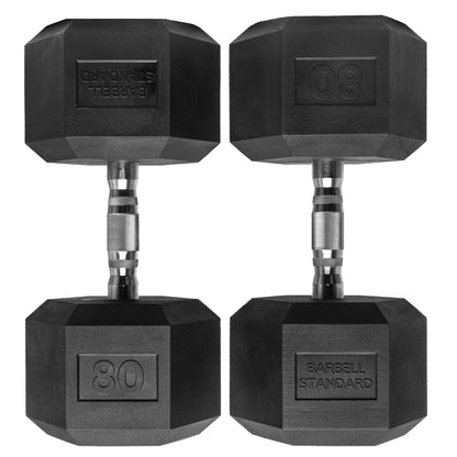 Rubber Hex Dumbbells