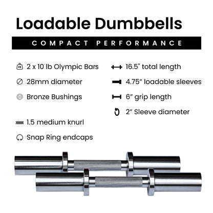 Loadable Dumbbell Bar Weight Sets