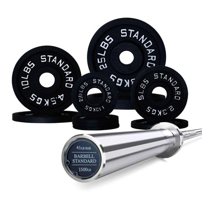 Barbell Weight Sets Barbell Standard 1500 Olympic Barbell and Weight Set
