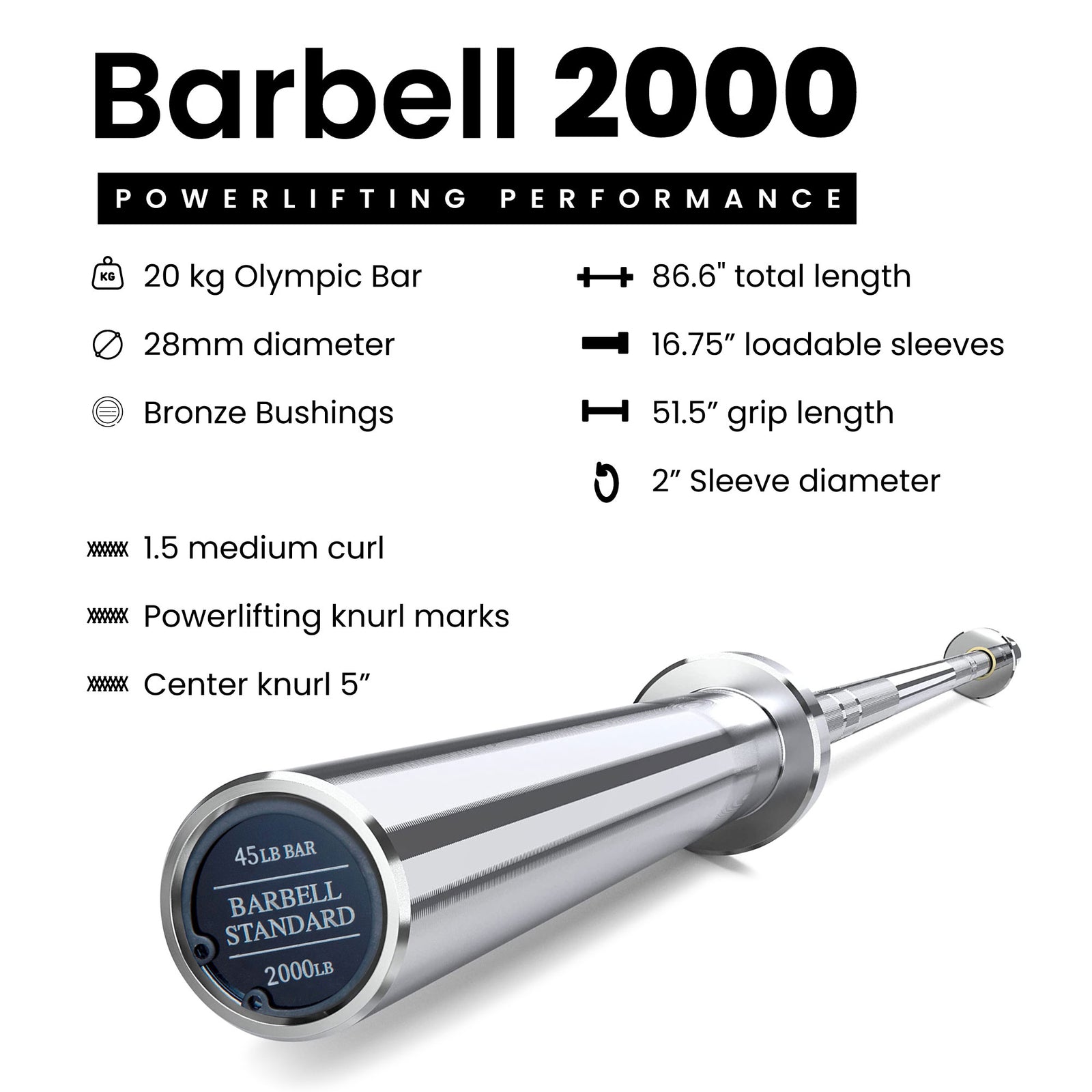 Bar and Weights Sets - 315lb Barbell and Curl Bar Weight Set – Barbell  Standard