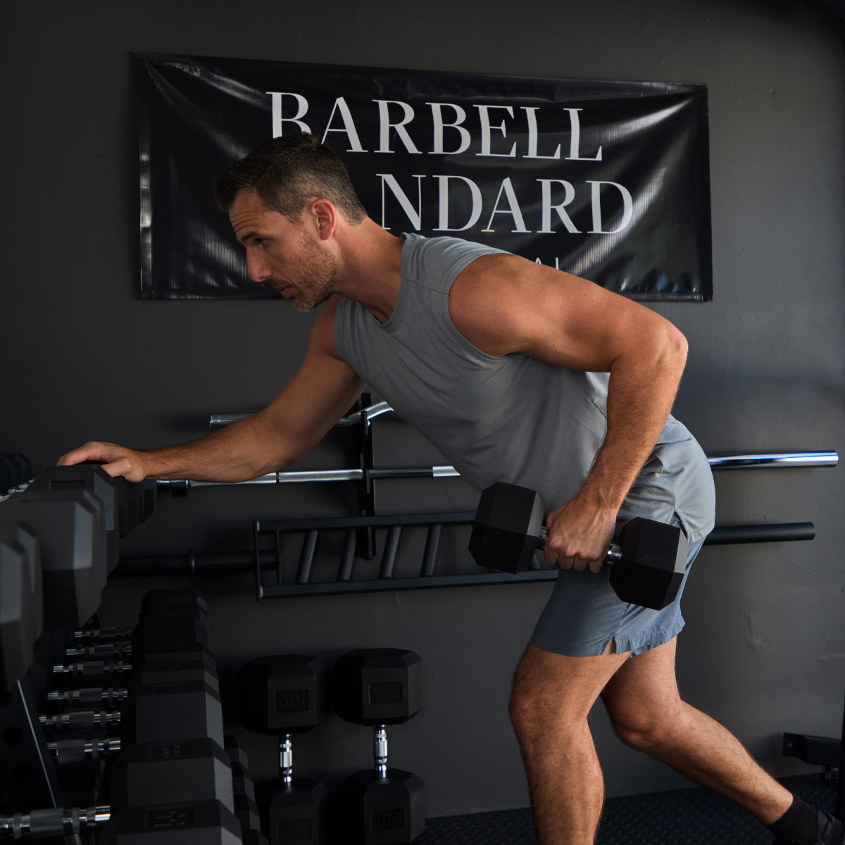 Rubber Hex Dumbbells