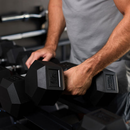 Rubber Hex Dumbbells