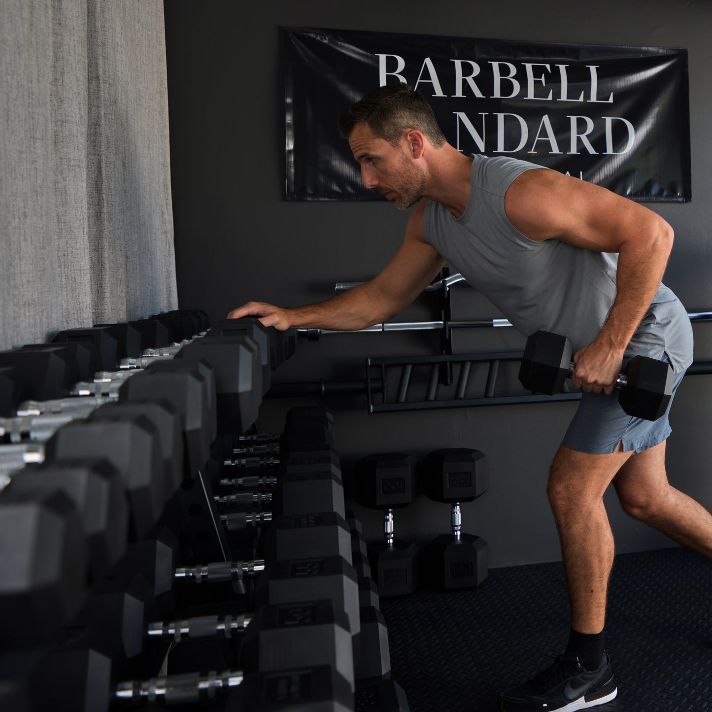 Three-Tier Dumbbell Rack